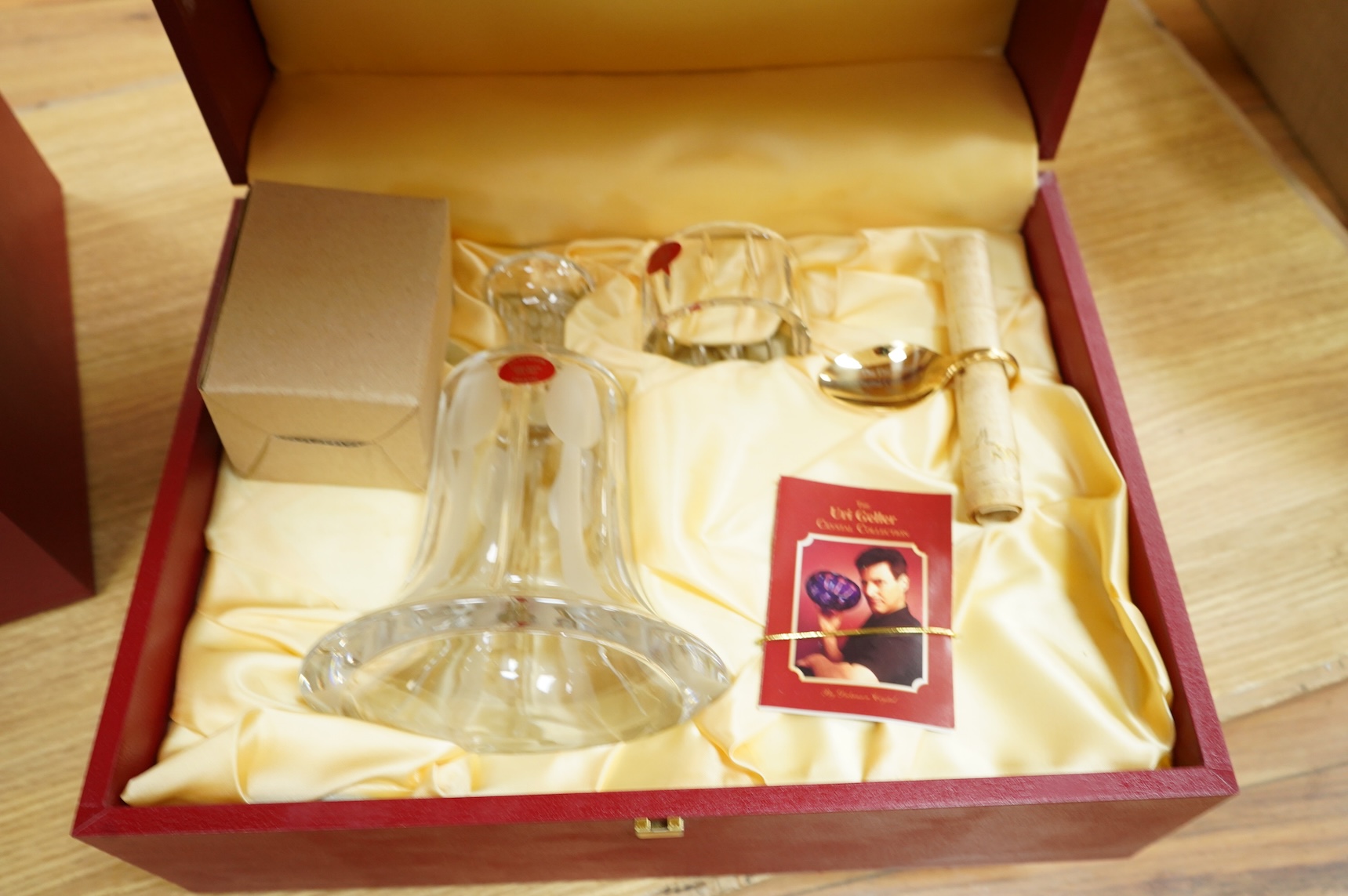 The Uri Geller Crystal Collection - three cased sets by Dickenson Crystal